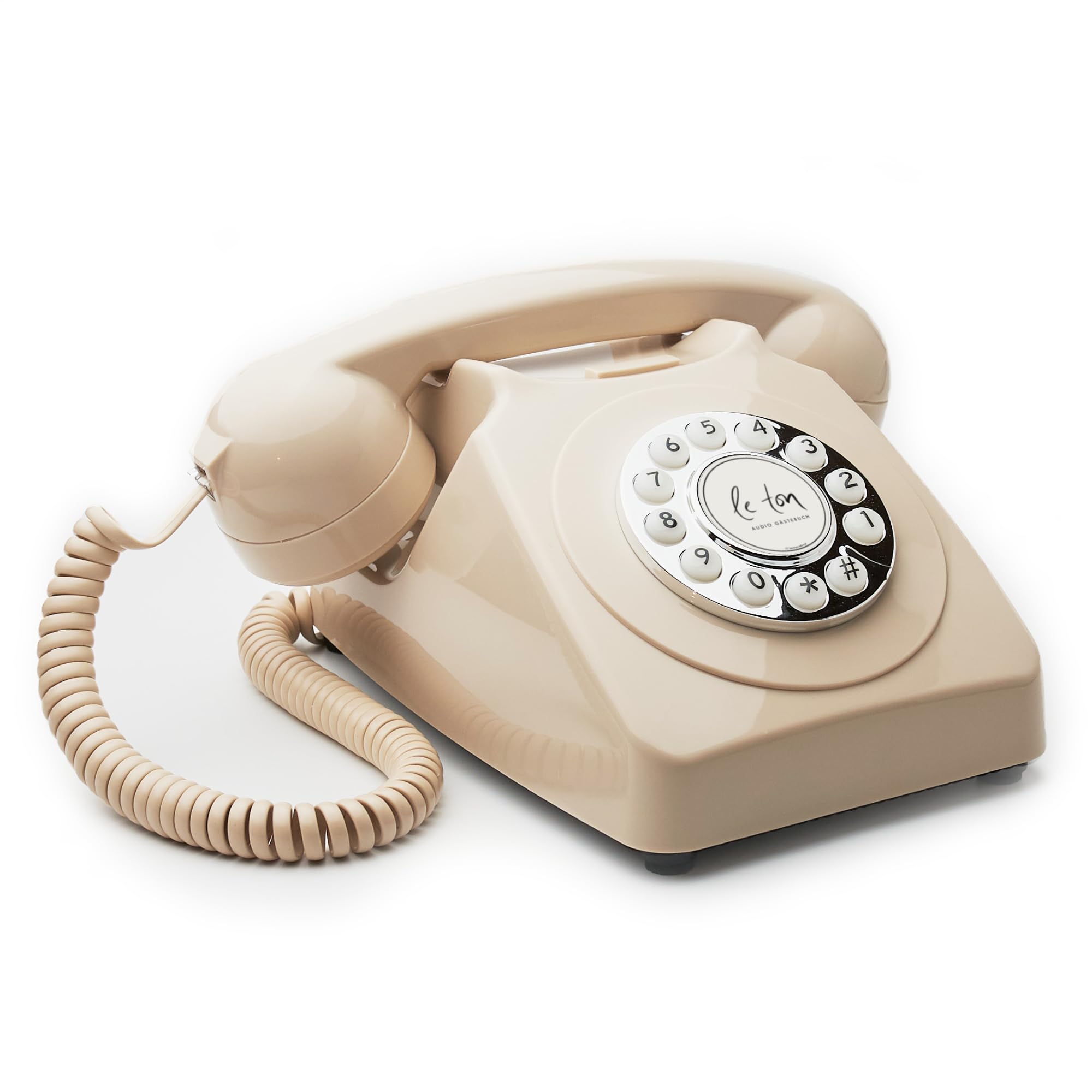 LE TON Livre d'or audio, beige, téléphone pour mariage et événements, téléphone invité, téléphone de mariage