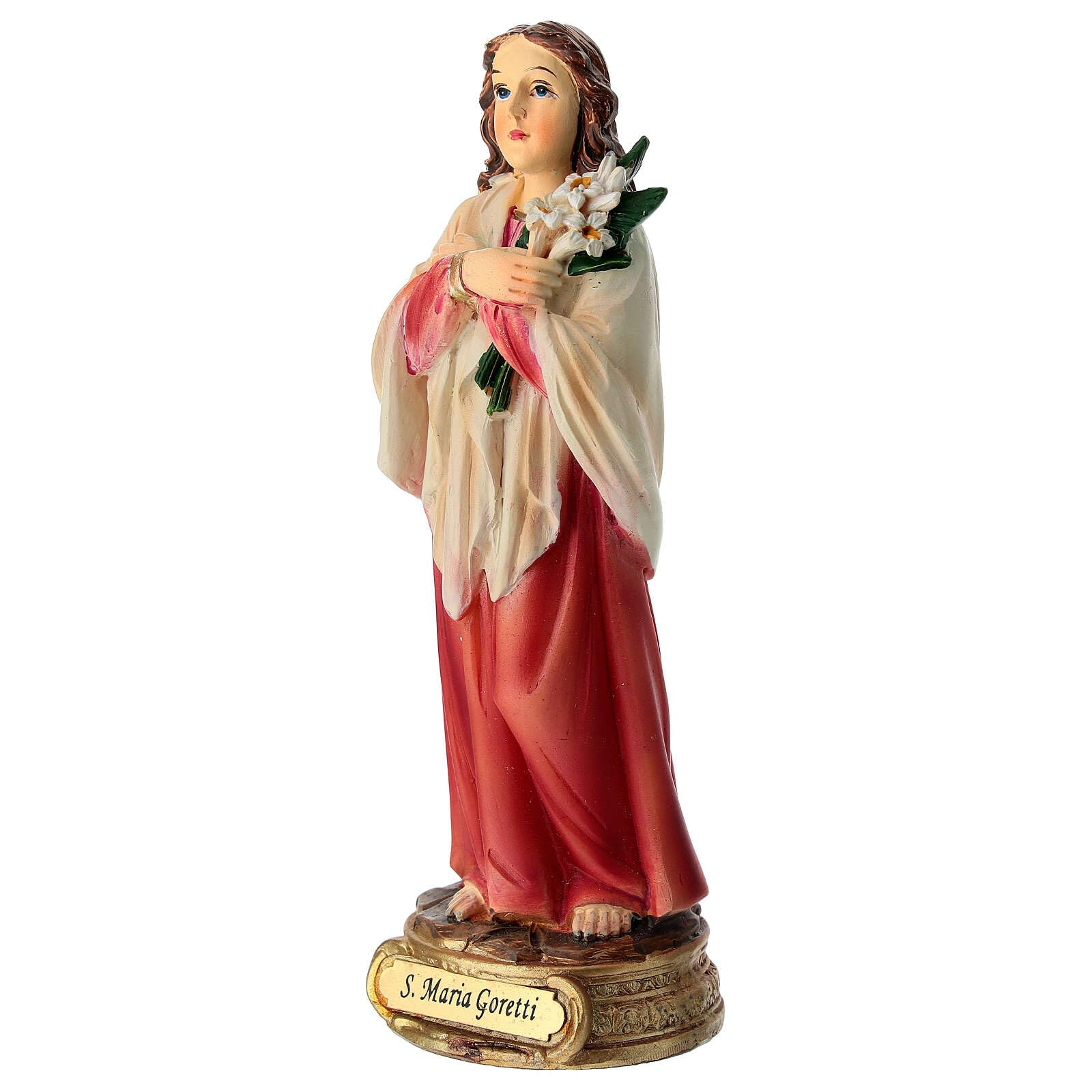 Holyart Statue in resina e PVC: Santa Maria Goretti statua 12 cm resina