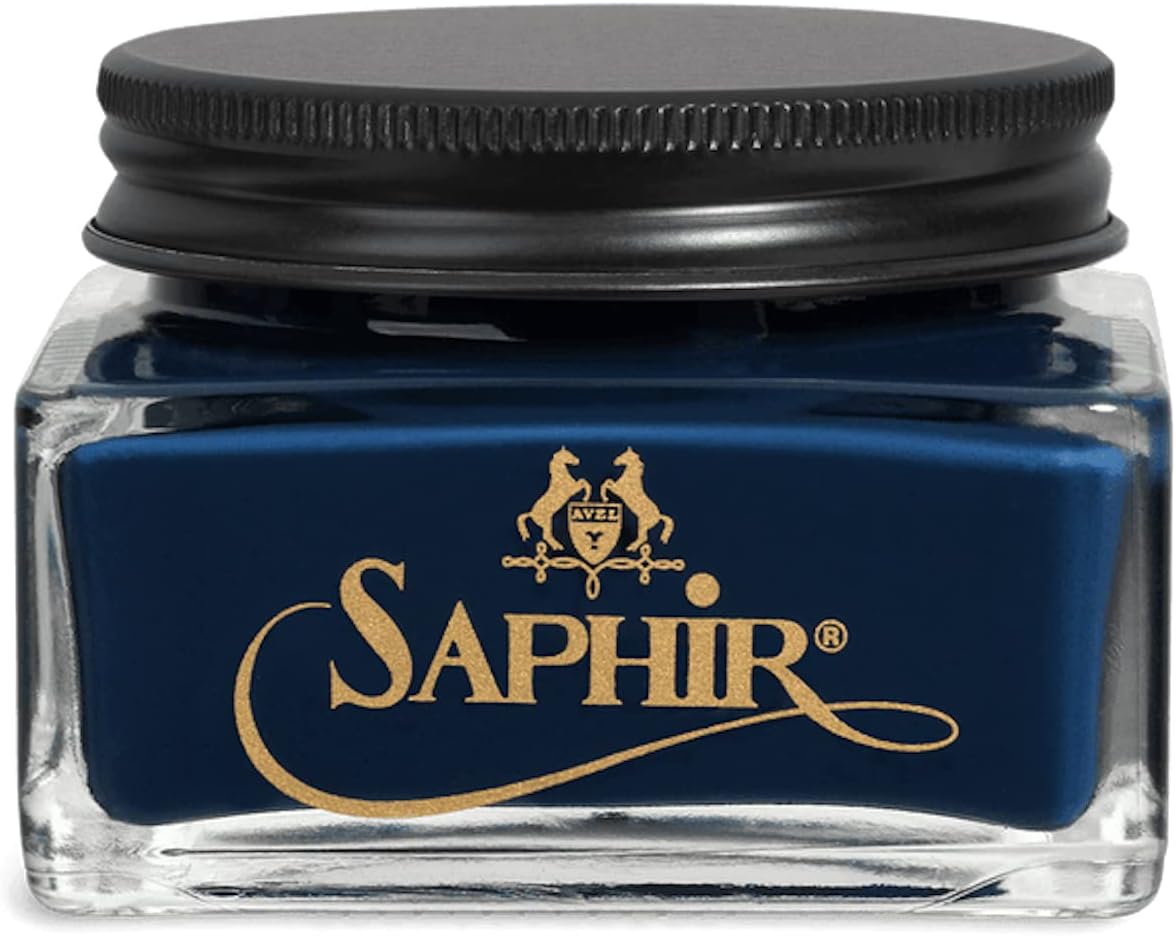 NOIR Medaille d’Or Pommadier Natural Cream Leather Shoe Polish, Petrol Blue, 75ml