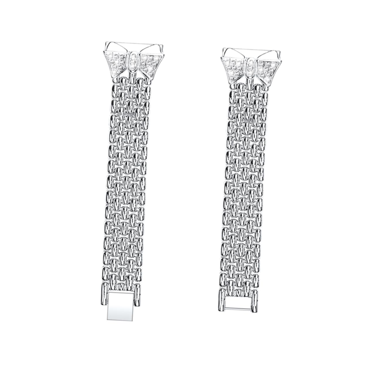 UPKOCH Reemplazo De Correa De Reloj Inteligente Diamantes De Imitación Pulsera Inteligente Reemplazar Correa De Reloj De Acero Inoxidable Correa De Reloj De Metal Pulsera Para Reloj Caja
