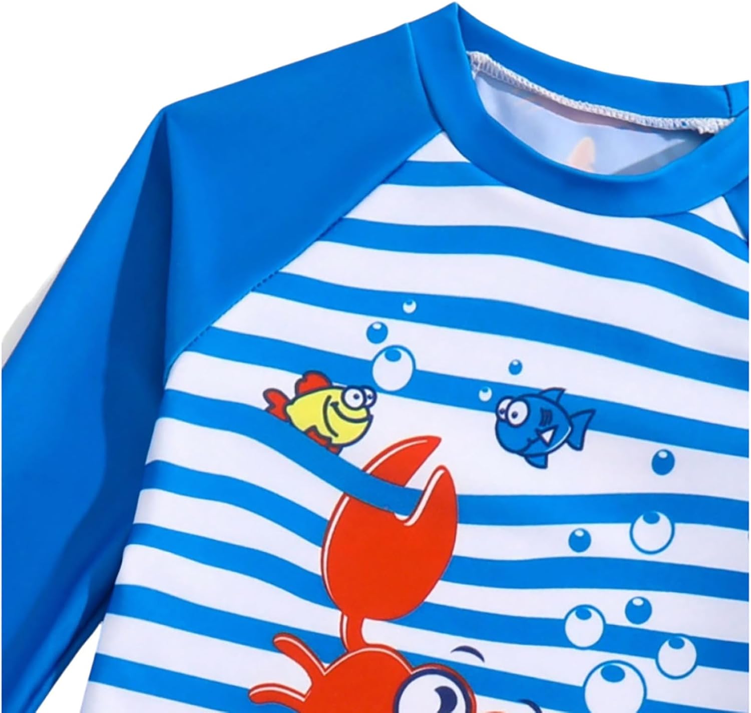 Kids Boys Two Piece Swimsuit, Cute Short Sleeve Print Bathing Suits Swim Top Swim Trunks Shorts Set Pool Party Water Sports