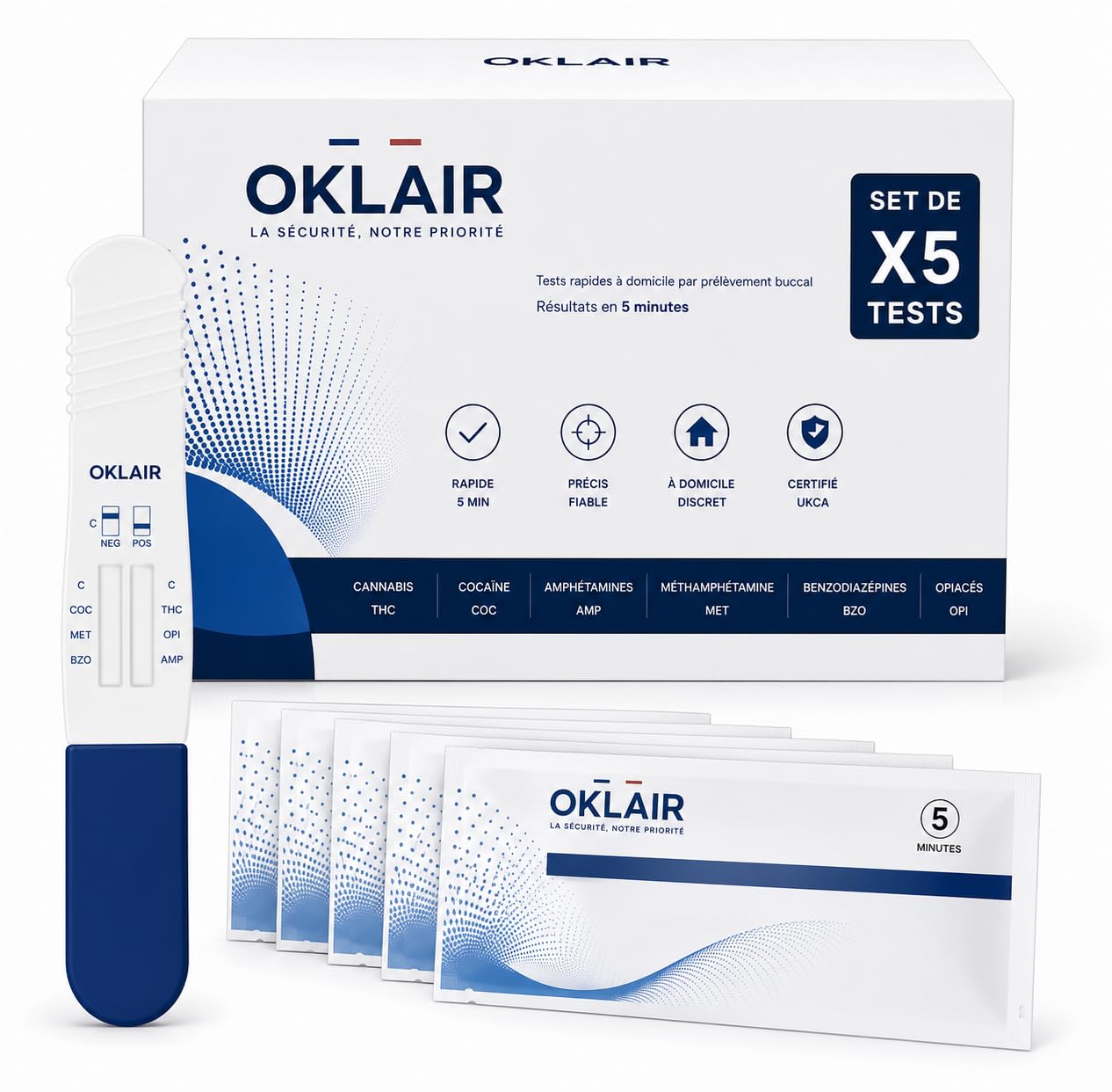 Kits de dépistage salivaire Auto-test à domicile (5)
