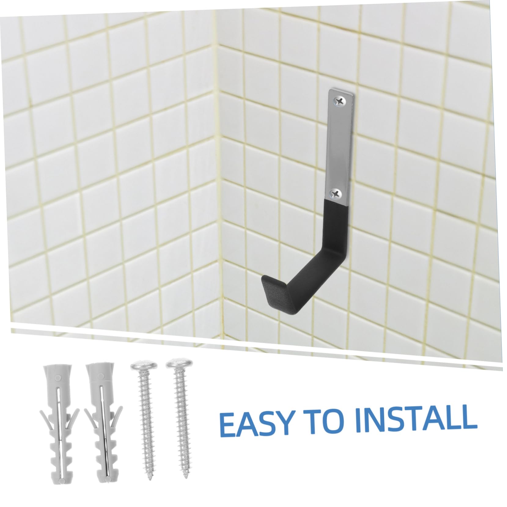 SHINEOFI 6 Pezzi Ganci da Muro per Garage da Resistente con Rivestimento Antiscivolo per Riporre Oggetti Pesanti come Scale Ed Organizzazione e Stile e Garage