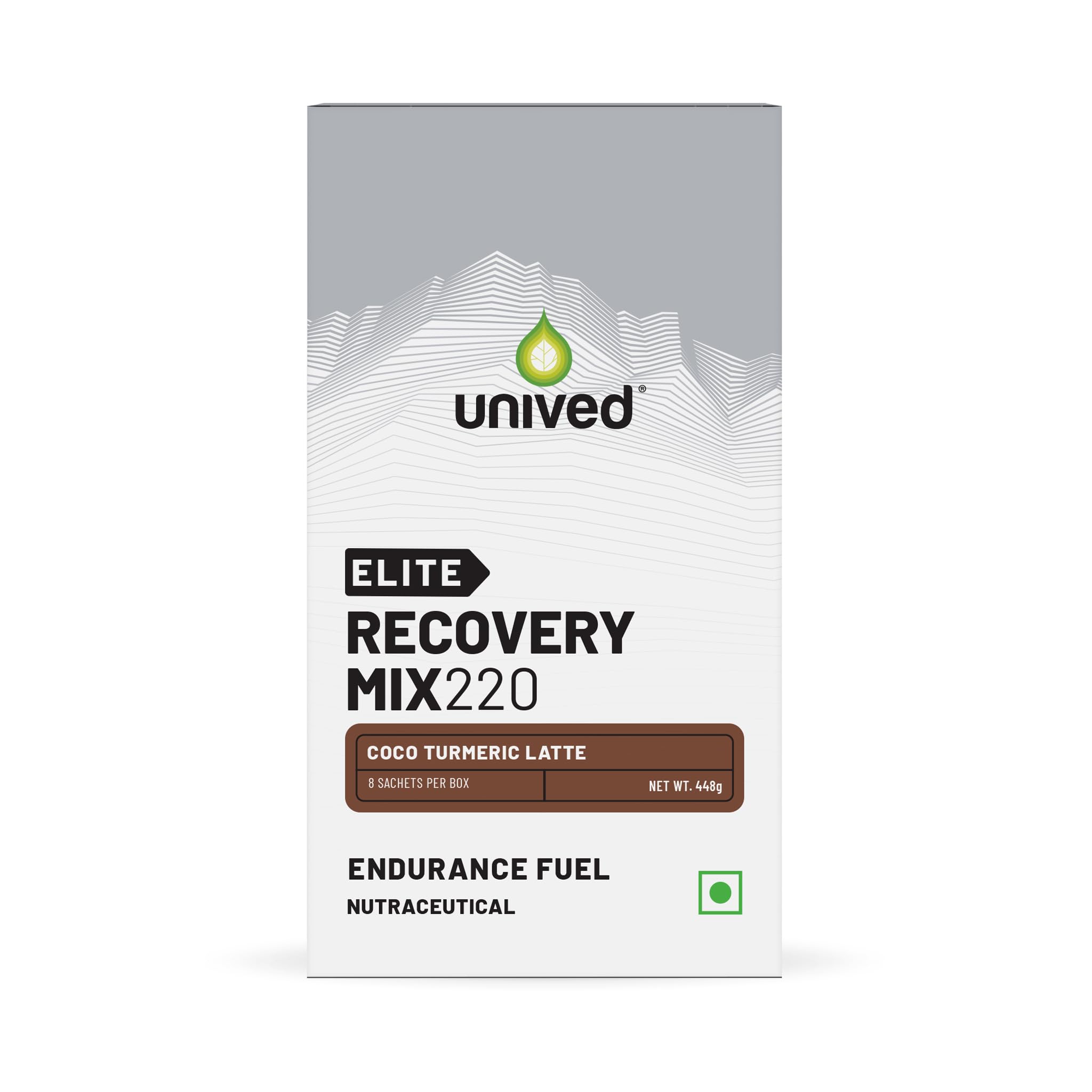 Unived Elite Recovery Mix | Post-Workout Recovery Drink | 4:1 Carb to Protein, Electrolytes, Vitamins & Curcumin (Coco Turmeric Latte)