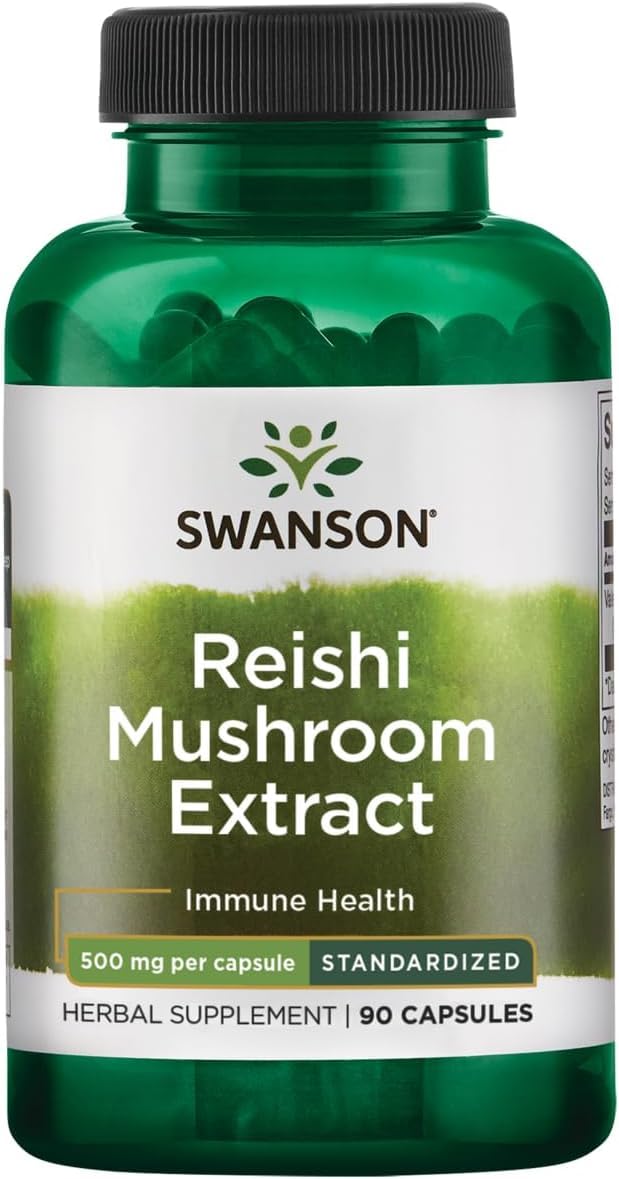 Swanson Reishi Mushroom Extract 500 mg, 90 Capsules