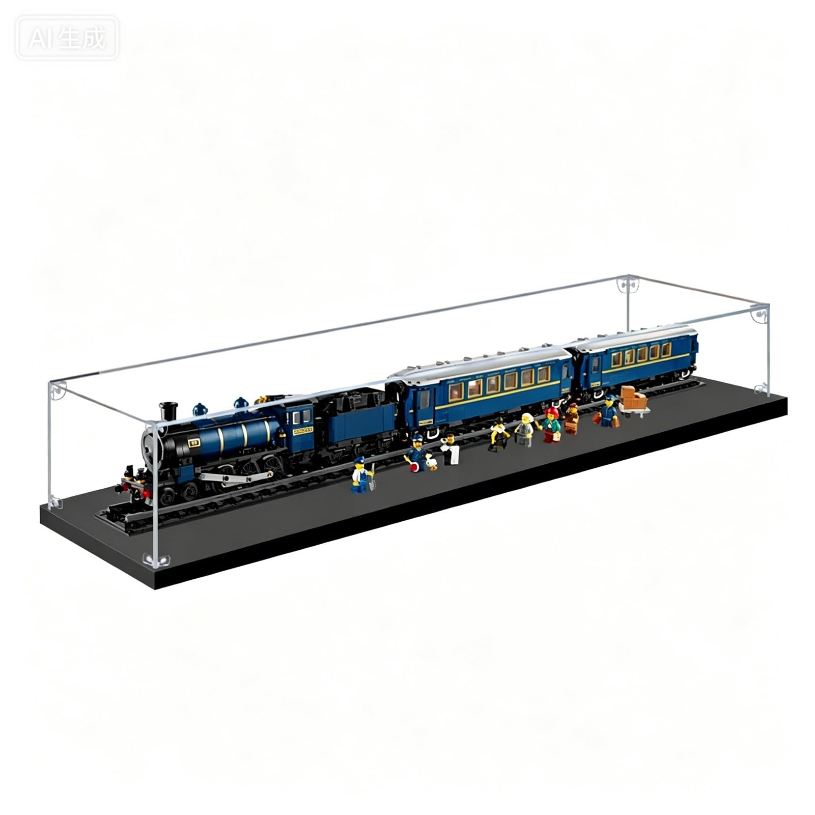 Extra Long Pastry Display Case Acrylic, Stackable Transparent Storage Box for Model Cars, Clear Plastic Organizer Cabinet Collectibles Showcase(45x30x30cm/18x12x12in)