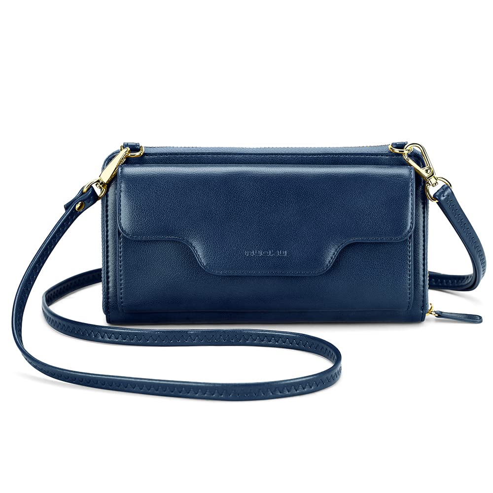 Small Purse for Women, RFID Blocking Wristlet Wallet, Crossbody Clutch with Cell Phone Pocket