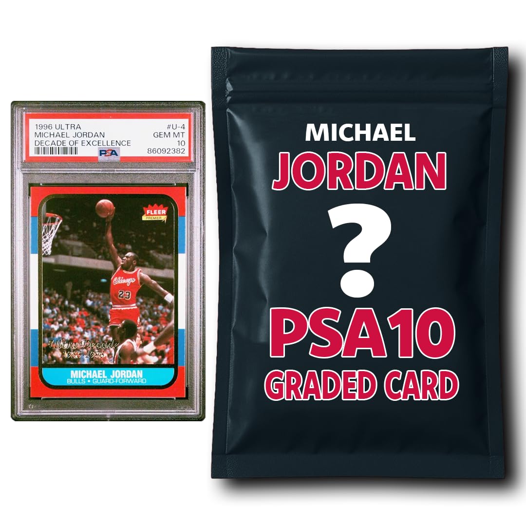 Amazon.com: Michael Jordan PSA 10 Graded Basketball Card Mystery Pack :  Collectibles & Fine Art