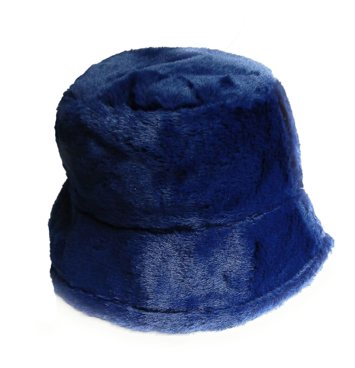 KGM Stylish New Soft Fleecy Faux Fur Bucket hat - Festival Summer Winter Hats (Blue)