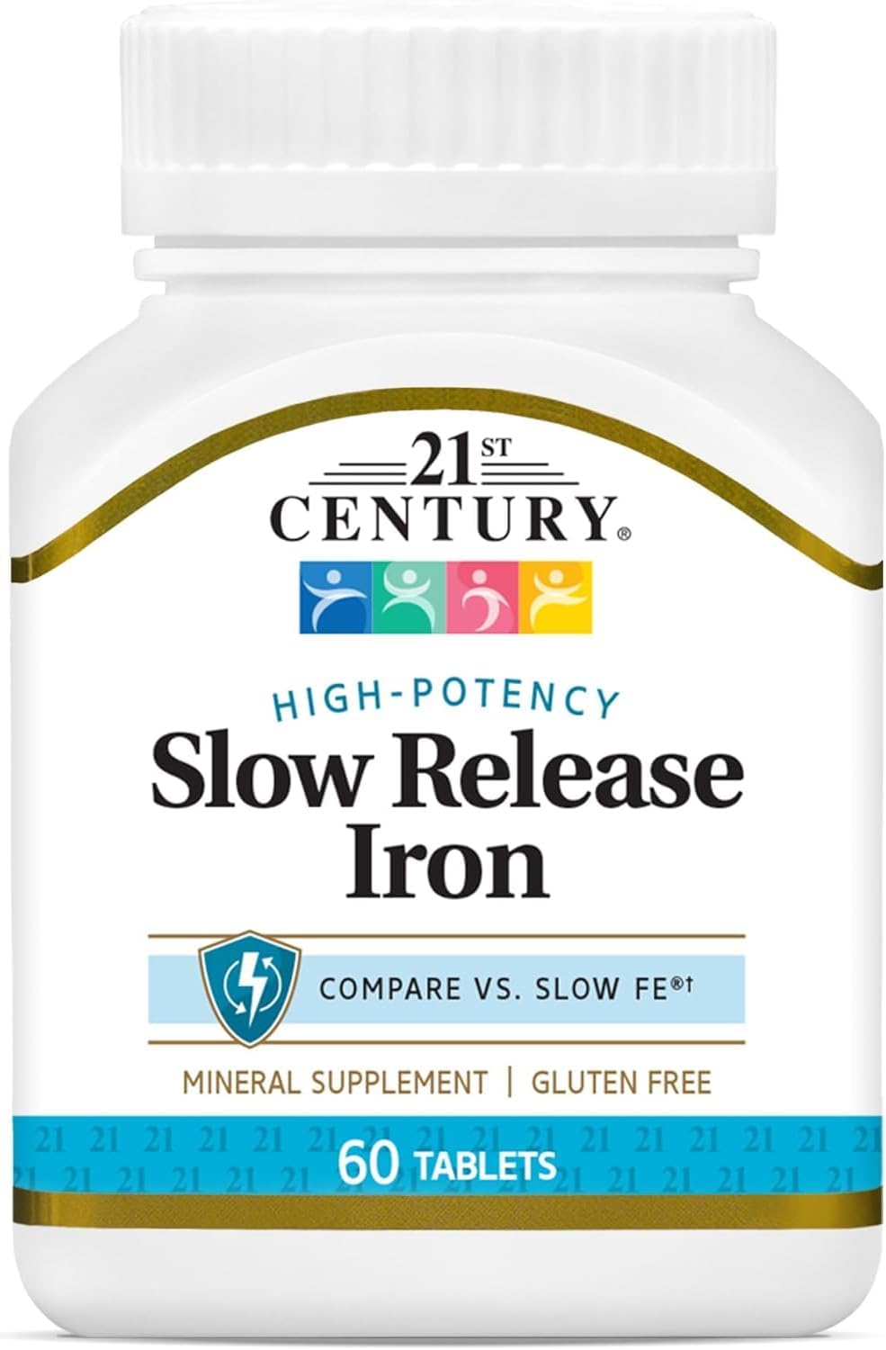 Slow Release Iron Tablets, 60 Count (Pack of 3)