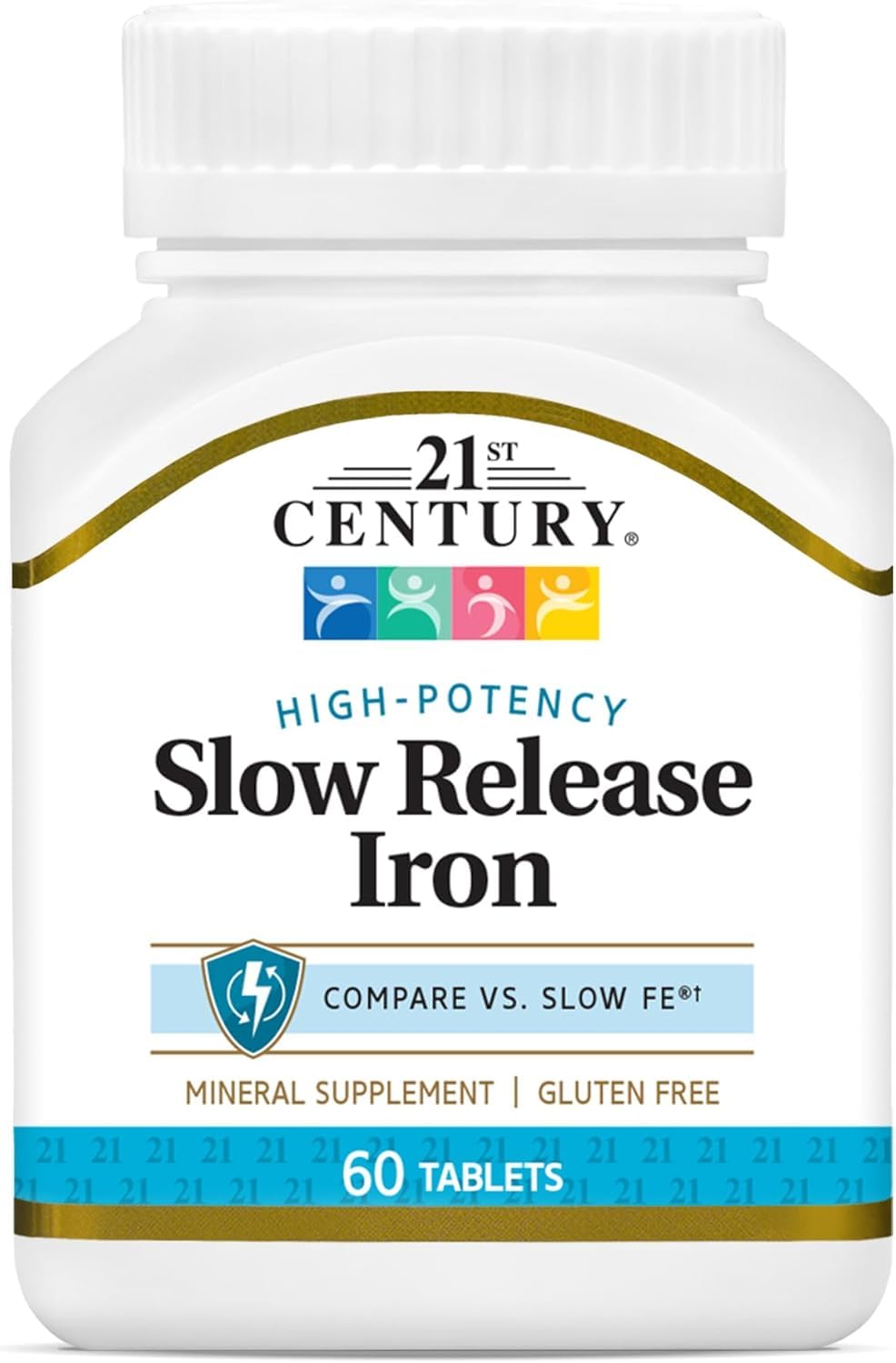 Slow Release Iron Tablets, 60 Count (Pack of 3)
