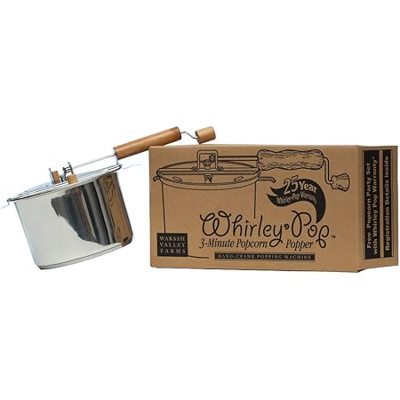 Amazon Com Whirley Pop Popcorn Popper Stainless Steel Kitchen Dining