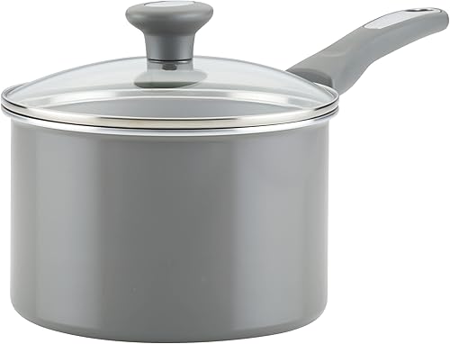 Miniatura 9 de Rachael Ray Get Cooking Juego de ollas y sartenes antiadherentes incluye sartén para hornear y herramientas de cocina 12 piezas color gris