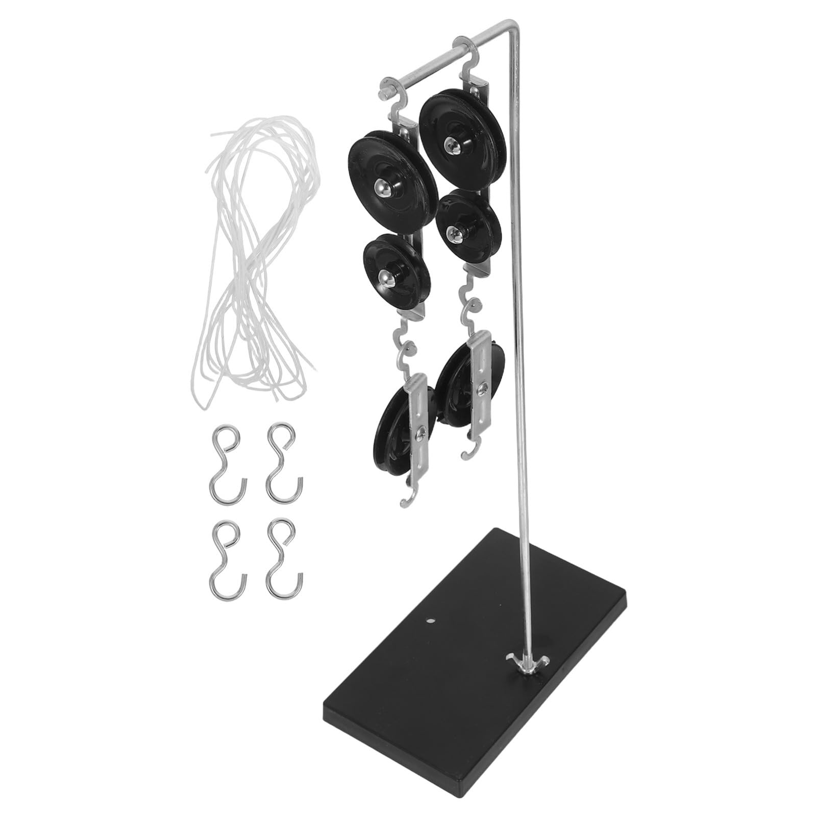 PRETYZOOM 5 Set Blocchi Pulegge con Base Zincata per Esperimenti Kit Scuola Media per Pulegge Piccoli Blocchi per Laboratori Scientifici