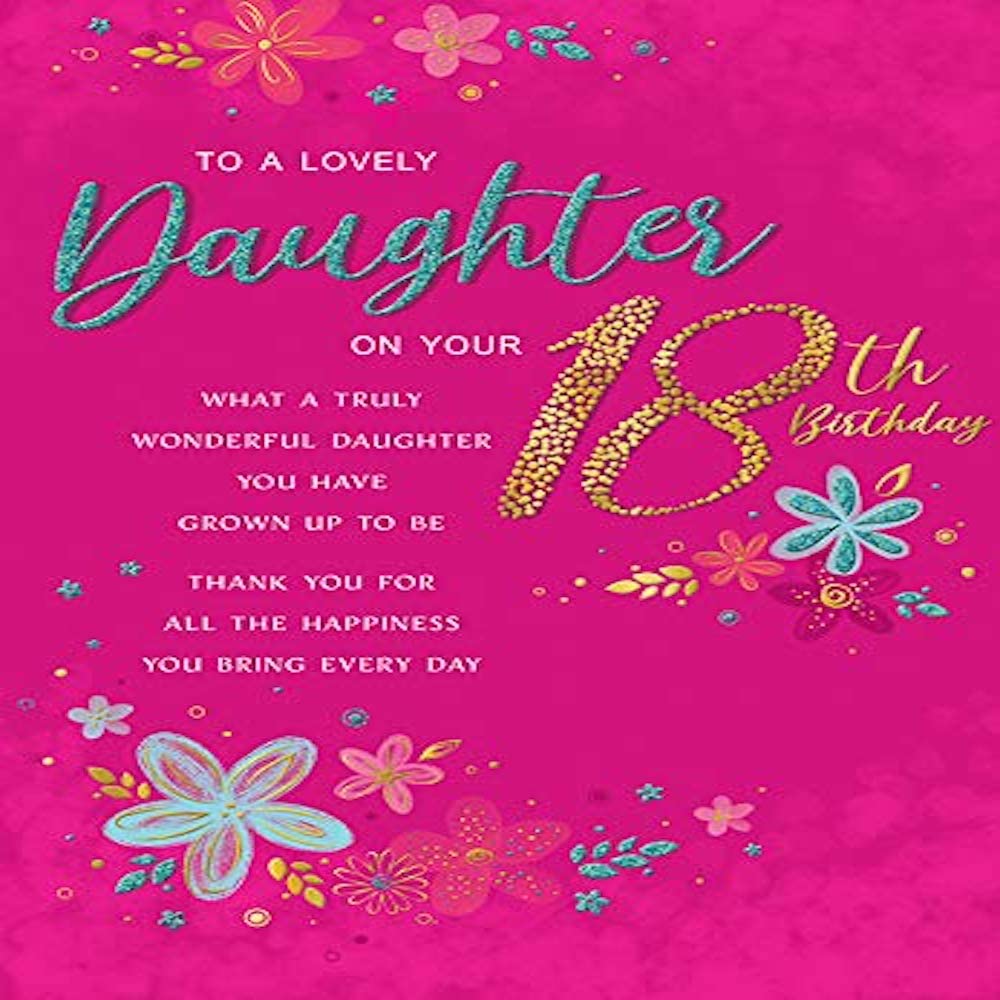 Regal Publishing Modern Milestone Age Birthday Card 18th Daughter - 9 x 6 inches