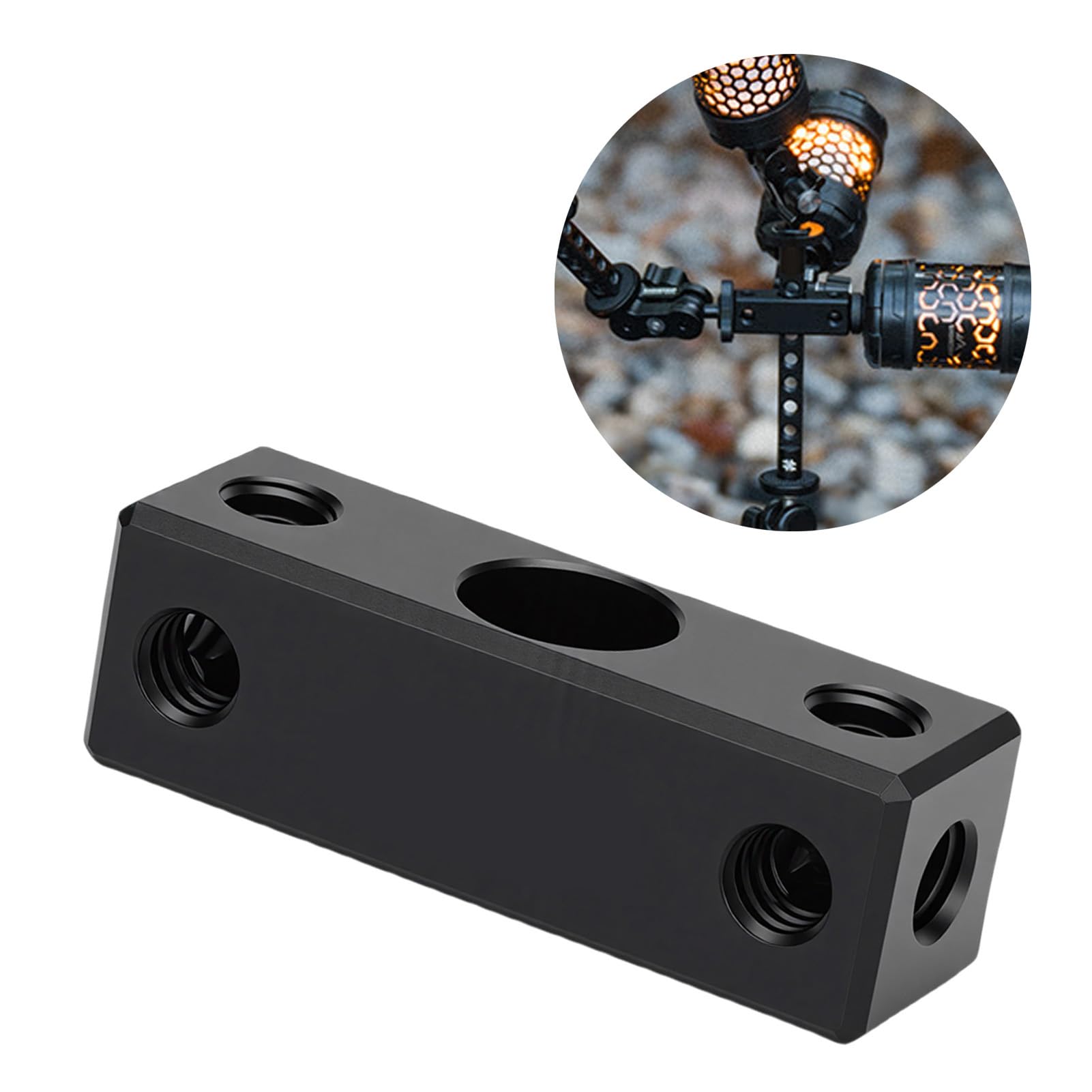 Mini Pręt do Sera, Adapter do Montażu Talerza Serowego ze Stopu Aluminium, ramię Przegubowe Latarni Kempingowej z Gwintem 1/4, Idealne Sprzętu Outdoorowego