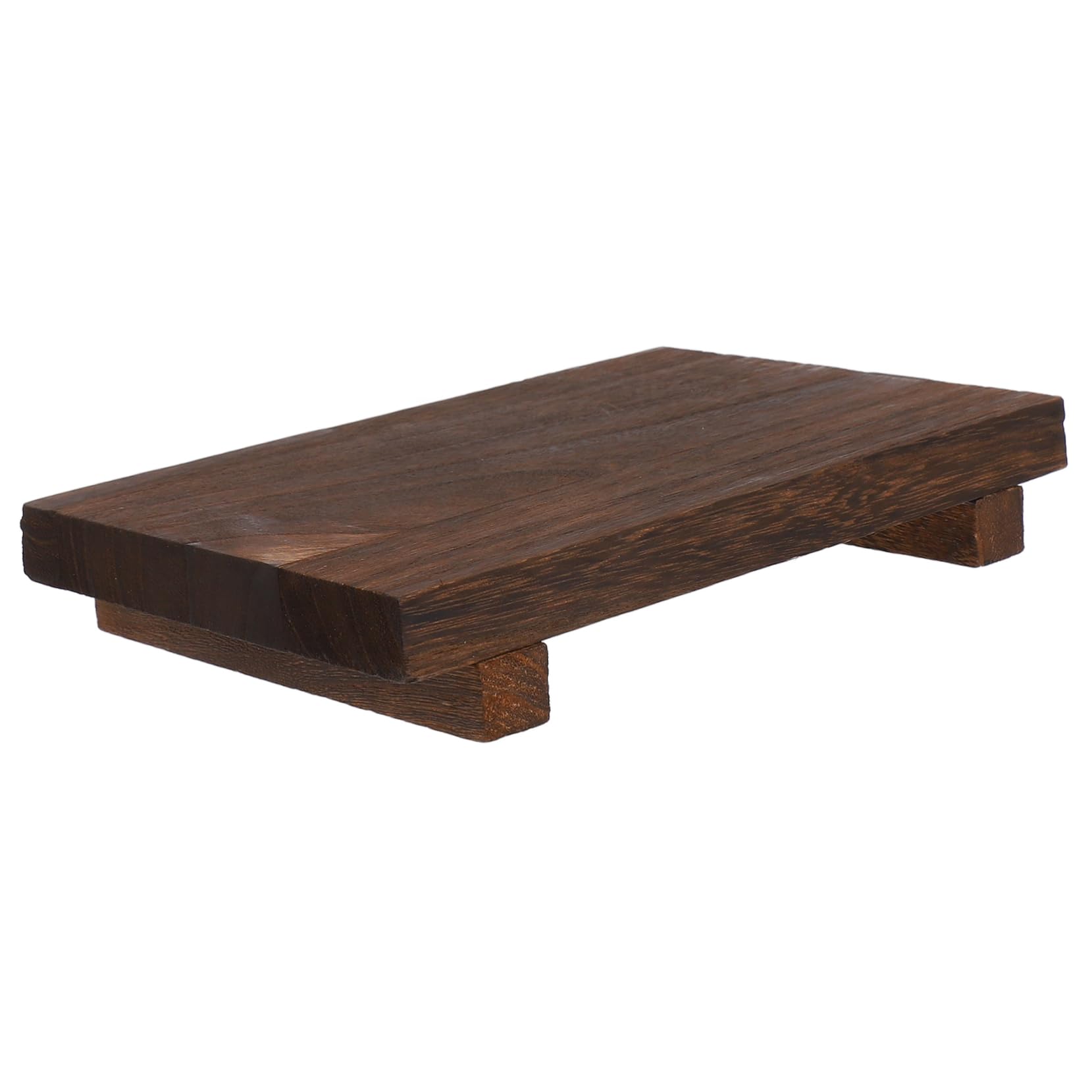NUOBESTY Soap Tray Minimalist Bathroom Storage Riser for Vanity Countertop Stylish Wood Display Board for Soap Perfume Jewelry and Decor