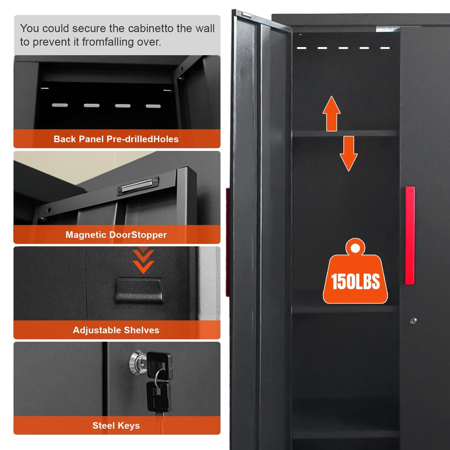 Amazon.com: Tsnritor 6Piece Garage Storage Cabinet System, Garage