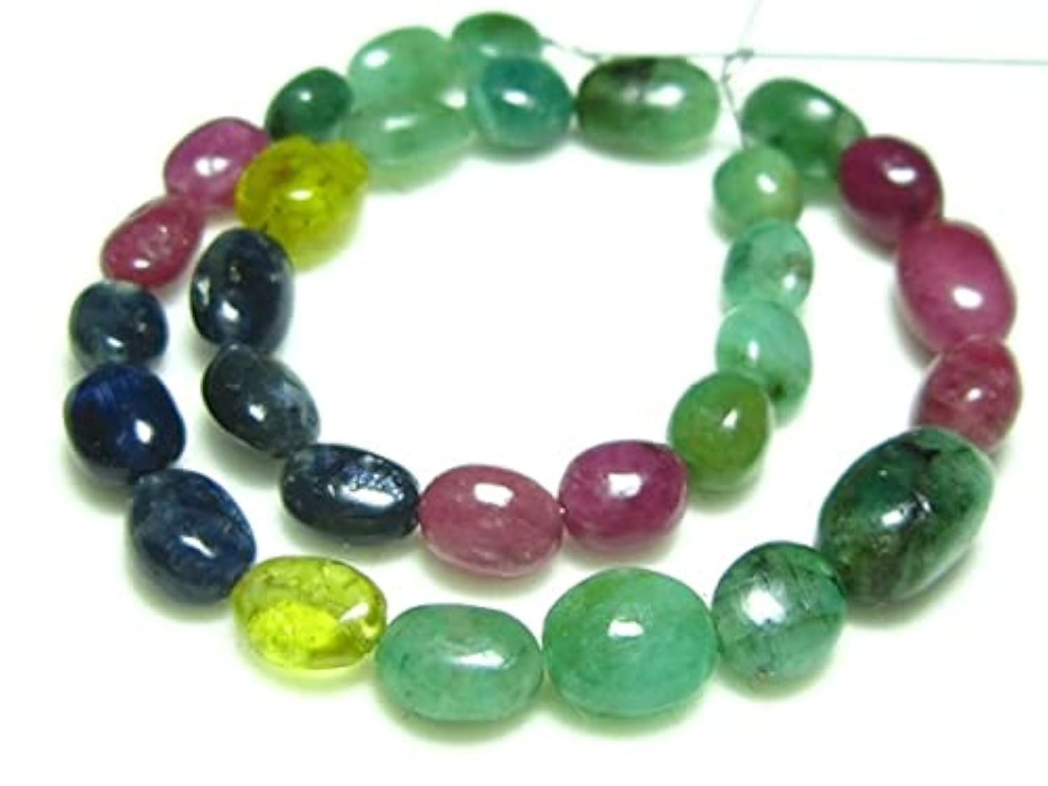Saphir AA perles ovales lisses LKBEADS pour la création de bijoux précieux