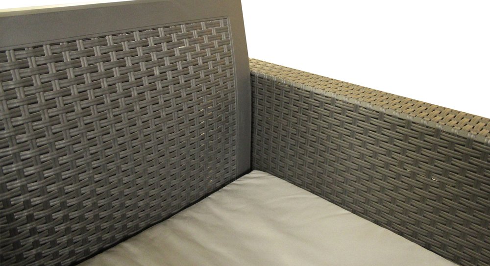 Bica 9027.4 Set Alabama 2 Salottini, Antracite, 119x74x57 cm, 281x155x79 cm