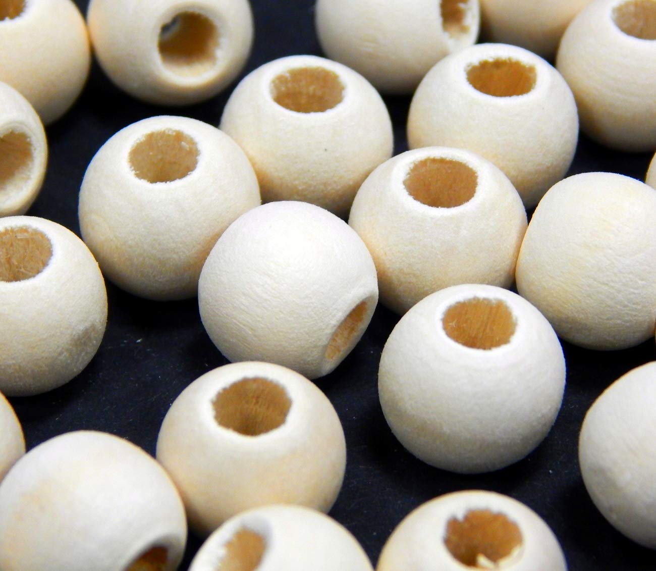 Perlas De Madera Para Manualidades - 500 Unidades 6 Tamaños, Naturales