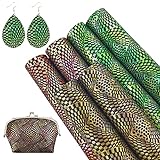 SHUANGART Embossed Faux Leather Sheets for Earrings Making, 6 Pcs A4 Size Synthetic Fabric for DIY Bows Jewelry, 8