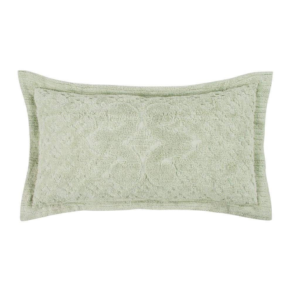 1 Piece Southwestern Sage Green 20 X 36 Shams King Striking Look Beautiful Woven Floral Design Medallion Pattern Soft Bedding Set Chenille Motif Accents Vibrant Cotton Warm Sham Unique Bedroom Decor