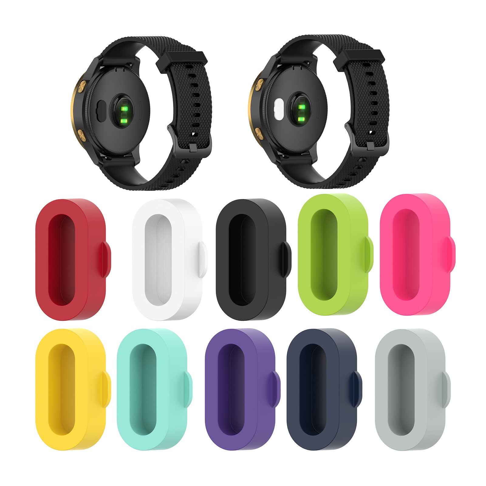 Anti-Dust Plug for Garmin Forerunner 965, 10 Pics Silicone Charger Port Dust Plug Protector Anti-Dust Plugs Caps for Garmin Forerunner 265/265S/965/255/255S/955 / Fenix 7S/7X/7