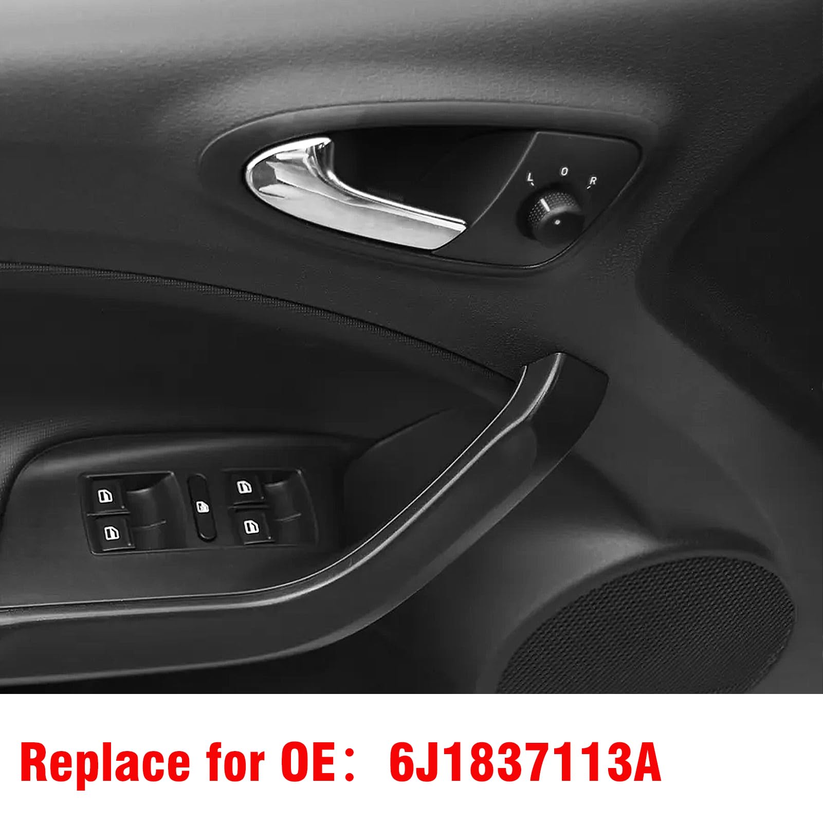 TTCR-II Compatible con Manija Puerta Interior SEAT IBIZA IV 2009 2010 2011 2012 2013 2014 2015 2016 2017, 6J1837113A Lado Conductor Reemplazar Tirador Interior Puerta SEAT IBIZA-Izquierda