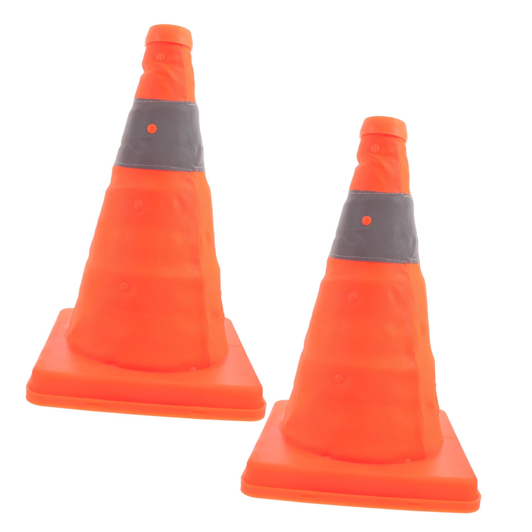 CHILDWEET 2pcs Road Cone Safety Cone Parking Cones Pop-up Orange Cone Orange Cones Traffic Cones Caution Cones Emergency Roadside Barrier Reflective Cones Hazard Cones Plastic