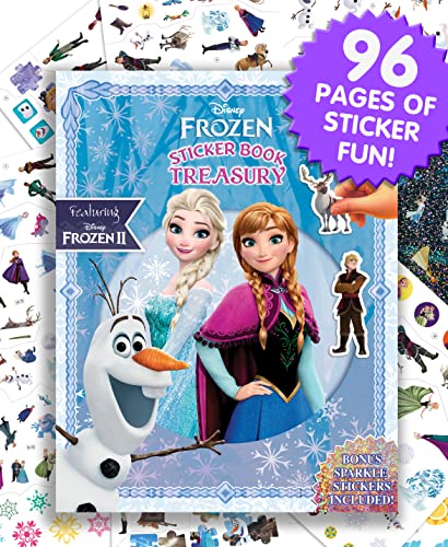Disney Frozen Sticker Book Treasury - Activity Books for kids, 350 reusable stickers, 96 pages of fun - Image 2