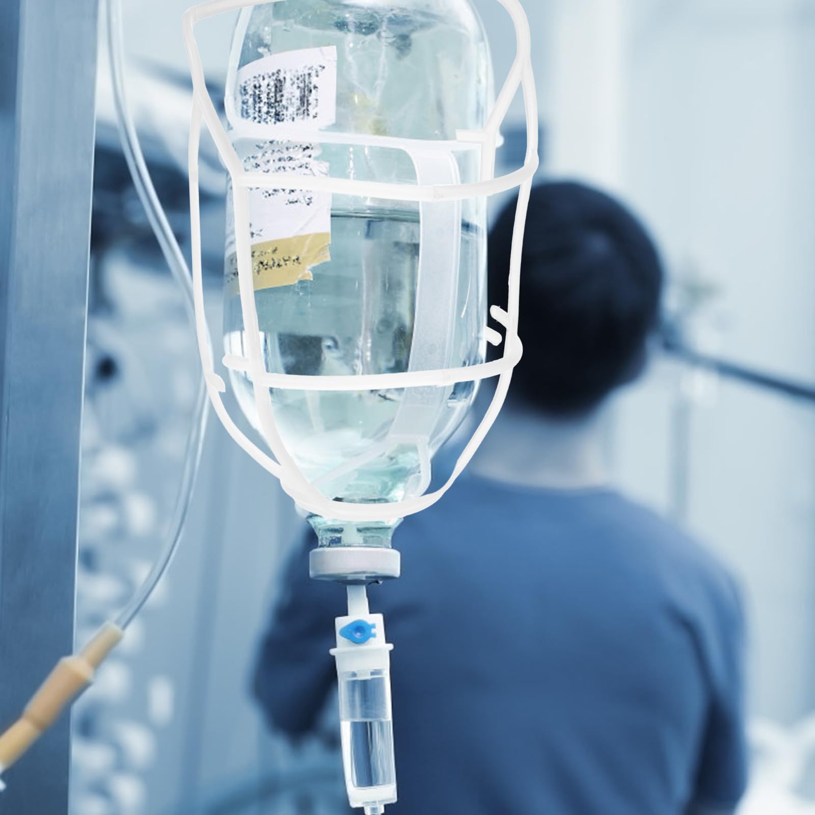 Porta Flaconi di Soluzione Salina 500Ml, Retine in Plastica Riutilizzabili Set 20 Pezzi, Rete Protettiva per Bottiglie Copertura Antigoccia per Uso Medico