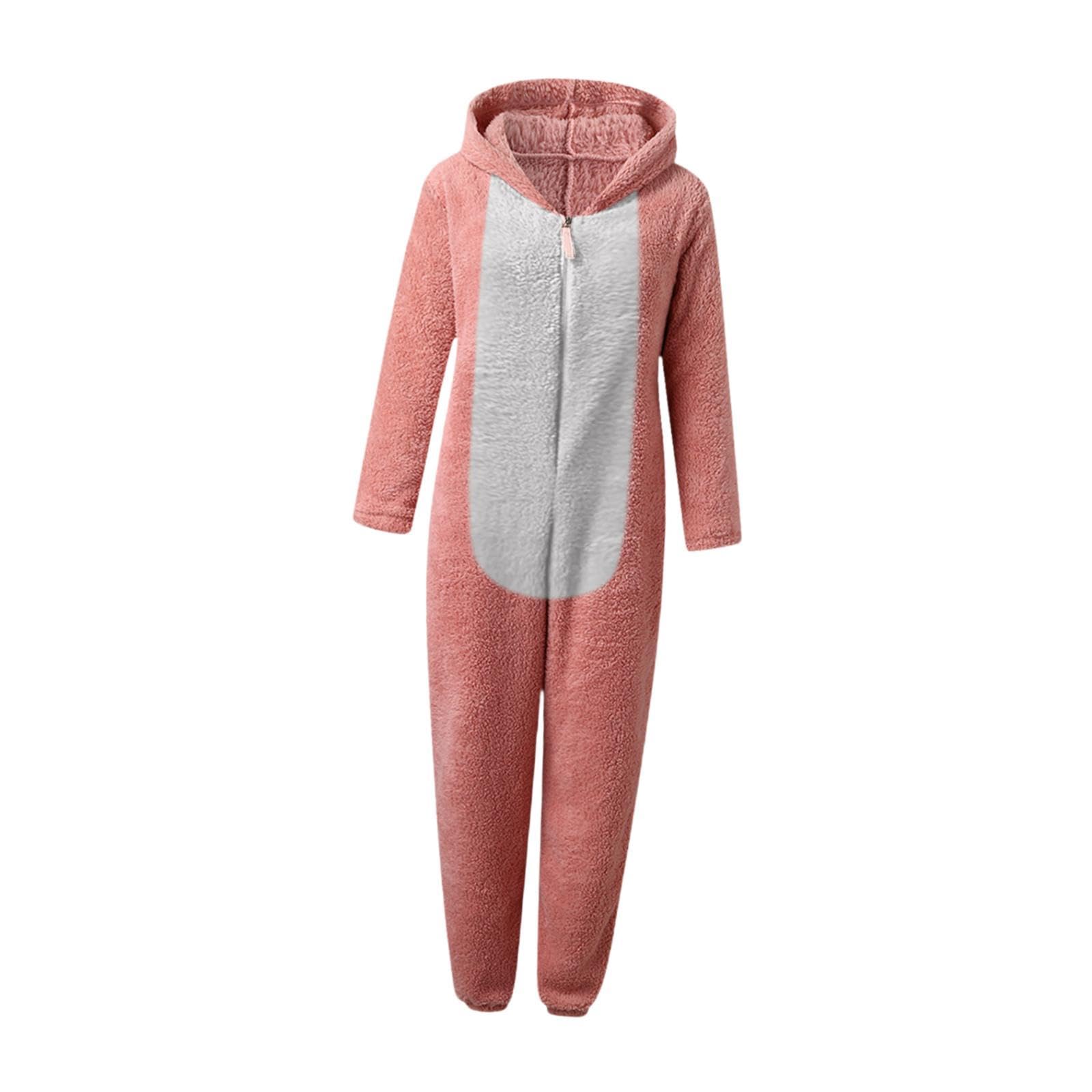 merishopp Women's Onesie Pajamas Novelty Outfit Jumpsuit for Halloweens Dress up Indoor Pink L-picture-45