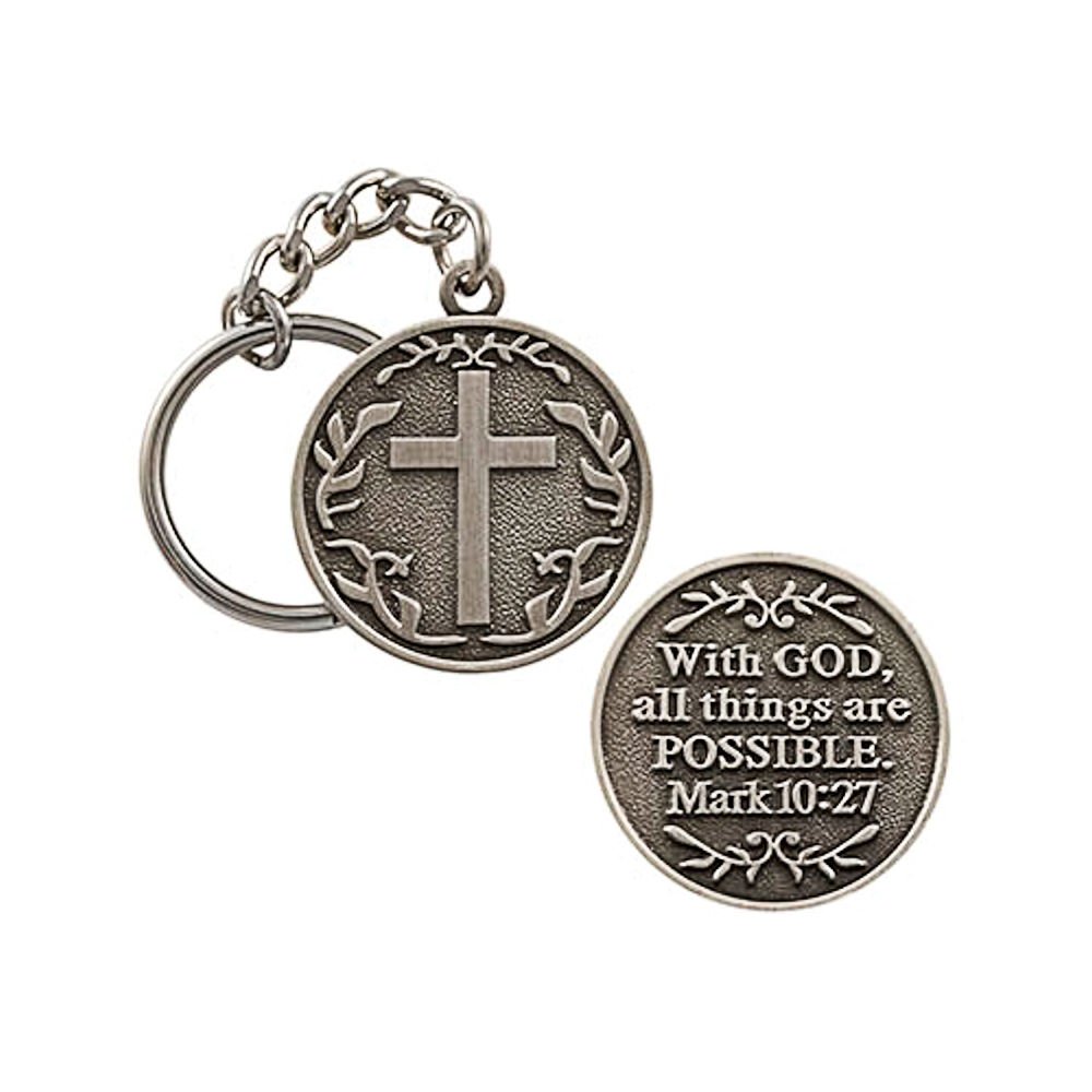 With God All Things Are Possible Keychain Key Holder Key Chain
