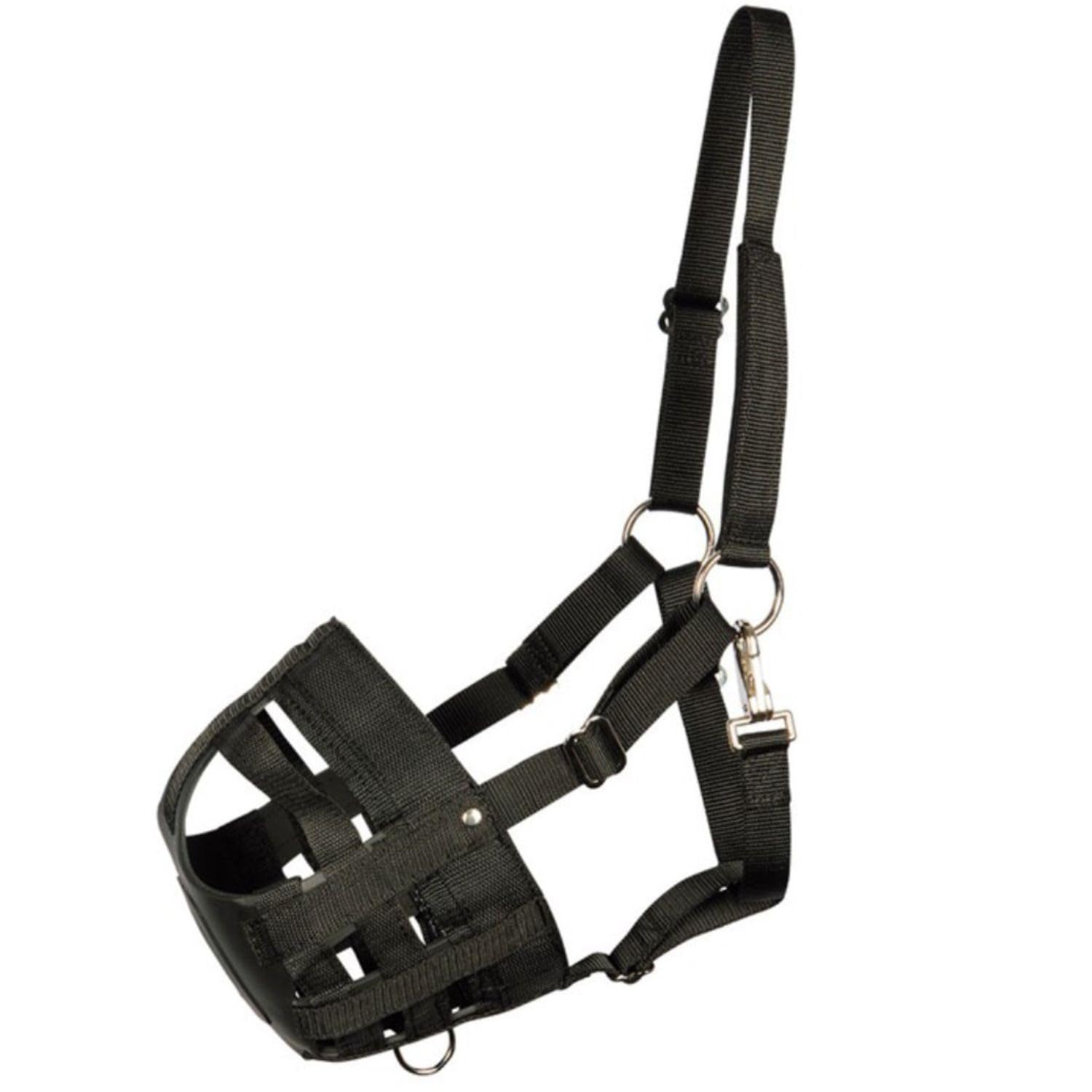 Harry`s Horse Maulkorb Nylon/Gummi, schwarz Fressbremse, Kolik, Anweiden..