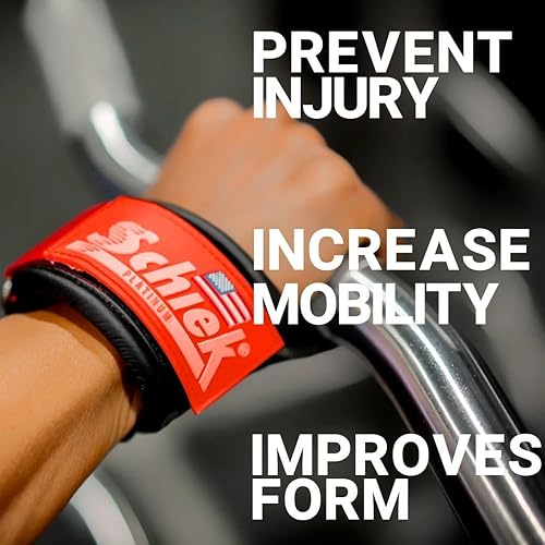 Miniatura 6 de Schiek Sports Model 1907 Platinum Edition Ultimate Grips - Correas de levantamiento de pesas 3 en 1, muñequeras y almohadillas de agarre, control