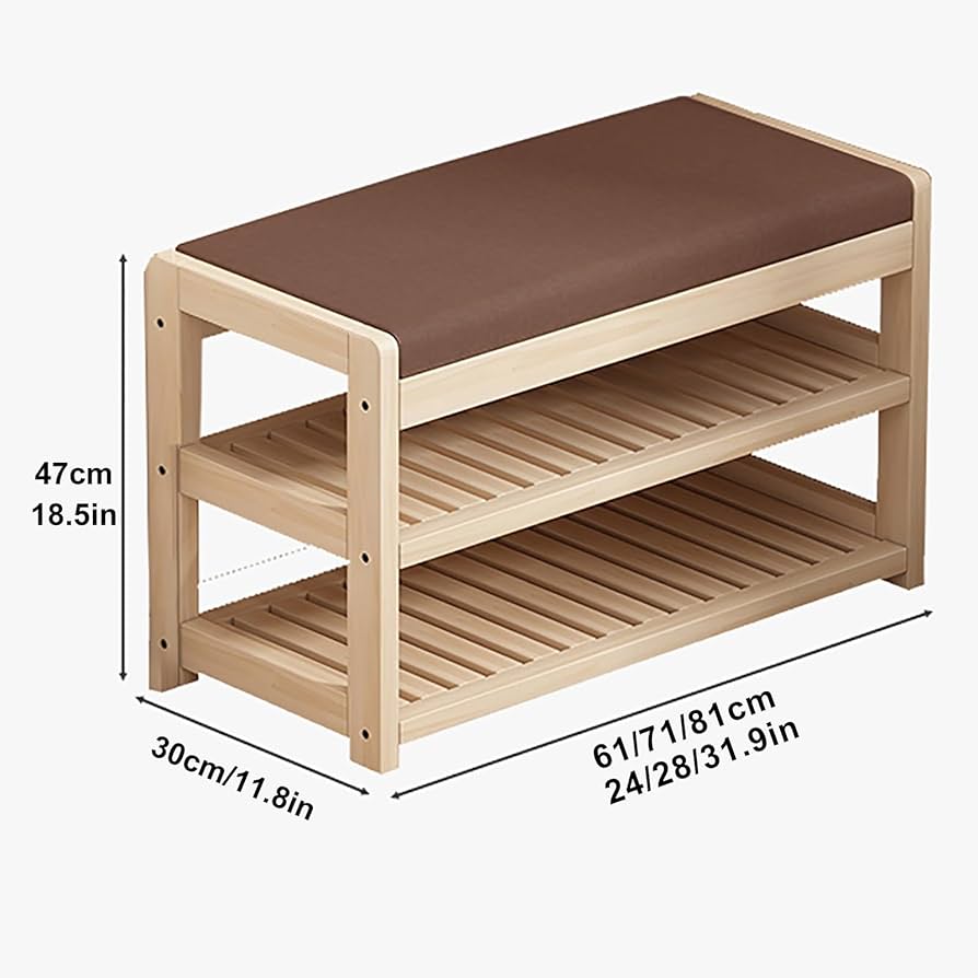 Amazon.co.jp: 木製 玄関ベンチ 靴 収納 靴ベンチ 靴棚