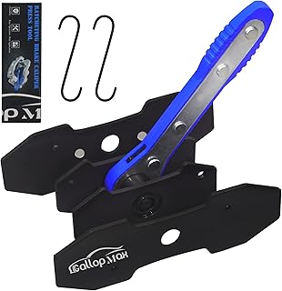 Brake Caliper Compression Tool Brake Caliper Press Tools 360°Adjustable Ratcheting Brake Caliper Piston Spreader Tool With Double Caliper Hangers，Brake Piston Compressor Tool By GallopMax，Blue