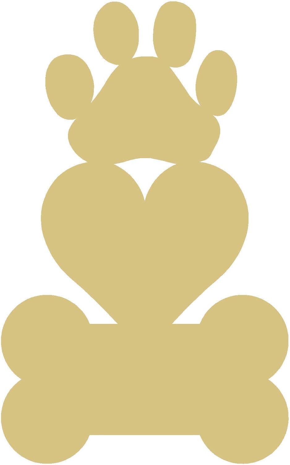 Pet Love Cutout Unfinished Wood Dog Lover Door Hanger Everyday Decor MDF Shaped Canvas Style 1 (18)