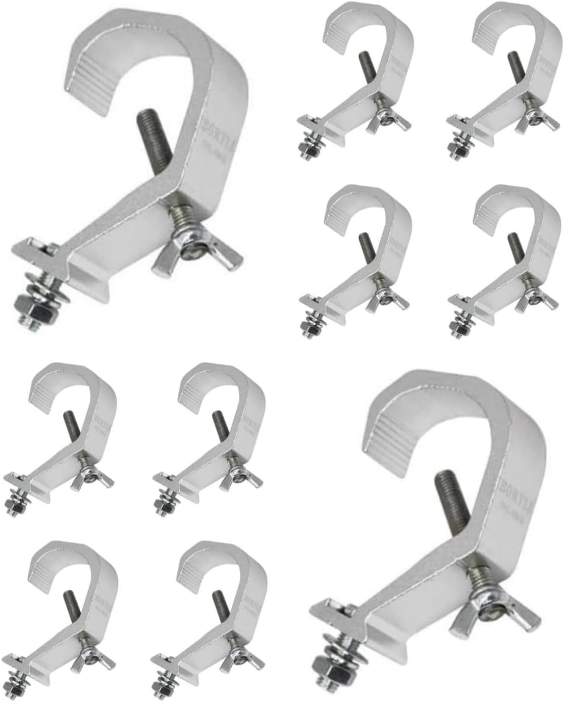 5 Packs Truss Clamp 1.57-2.36 Inch, 6 Pack Stage Lighting Clamps Heavy Duty,Perfect Fit for Tube OD 40-60mm, Premium Pro Truss Clamp for Moving Head Stage lighting Fixtures(220LB)