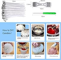 Vista 3 de Juego de 6 moldes de vela de silicona para hacer velas, molde de vela de burbujas de bola de hilo, molde de silicona rosa 3D, molde de pastel