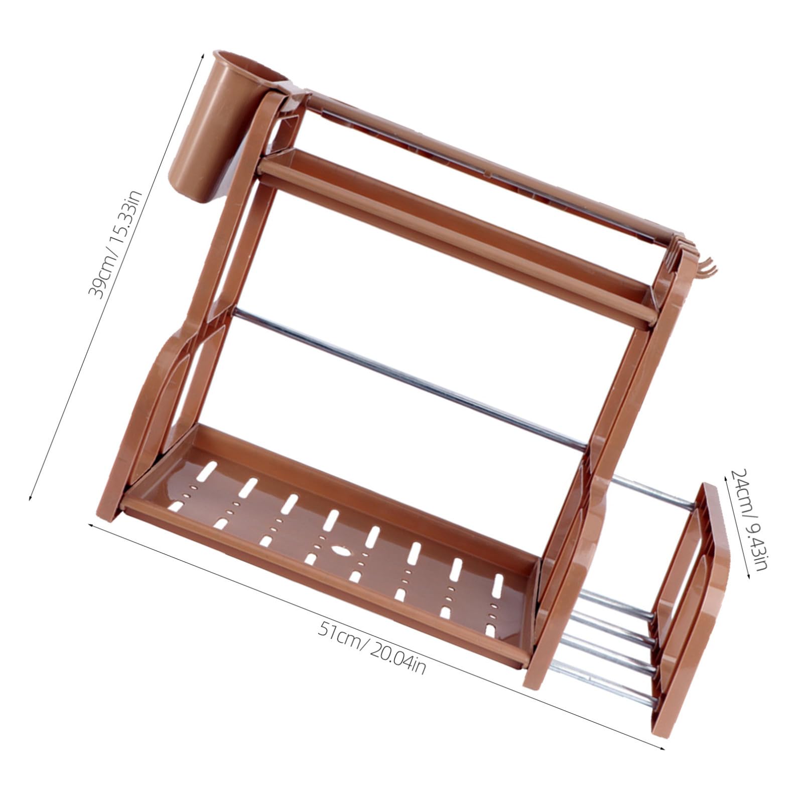 Alipis Organizer Rack da Cucina a Doppio Livello, Plastico