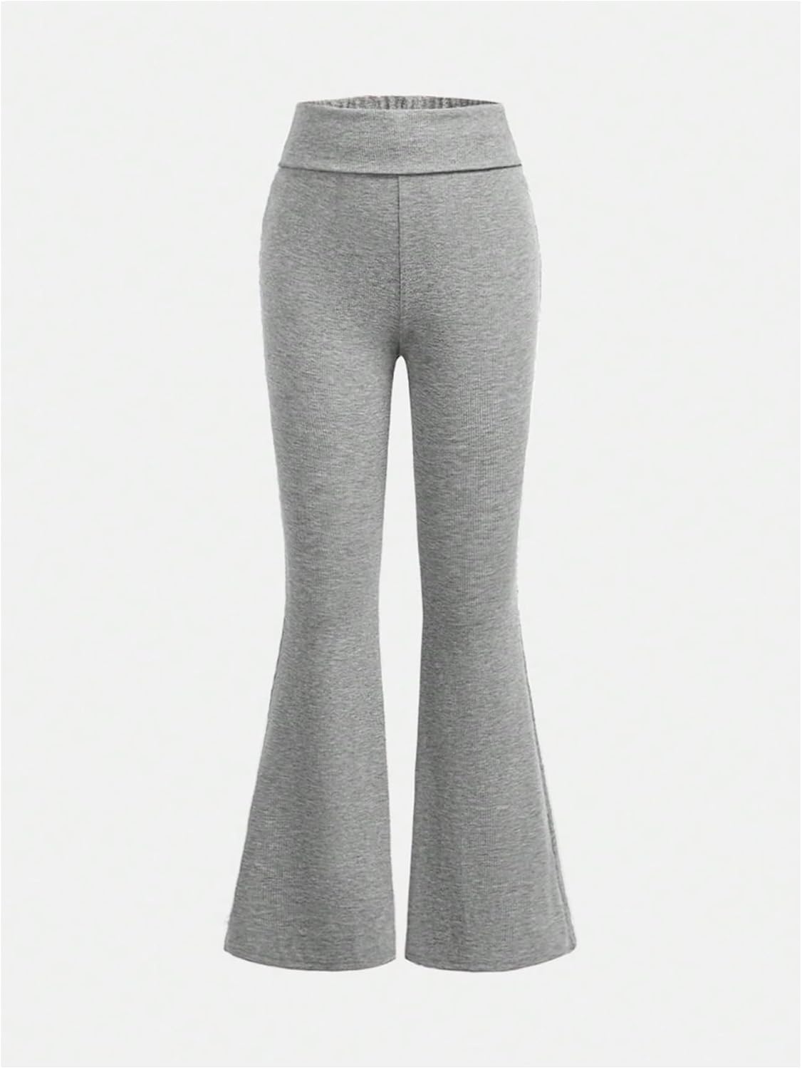RoseSeek Girl's Fold Over High Waisted Flare Pants Skinny Yoga Bell Bottoms Track Trousers