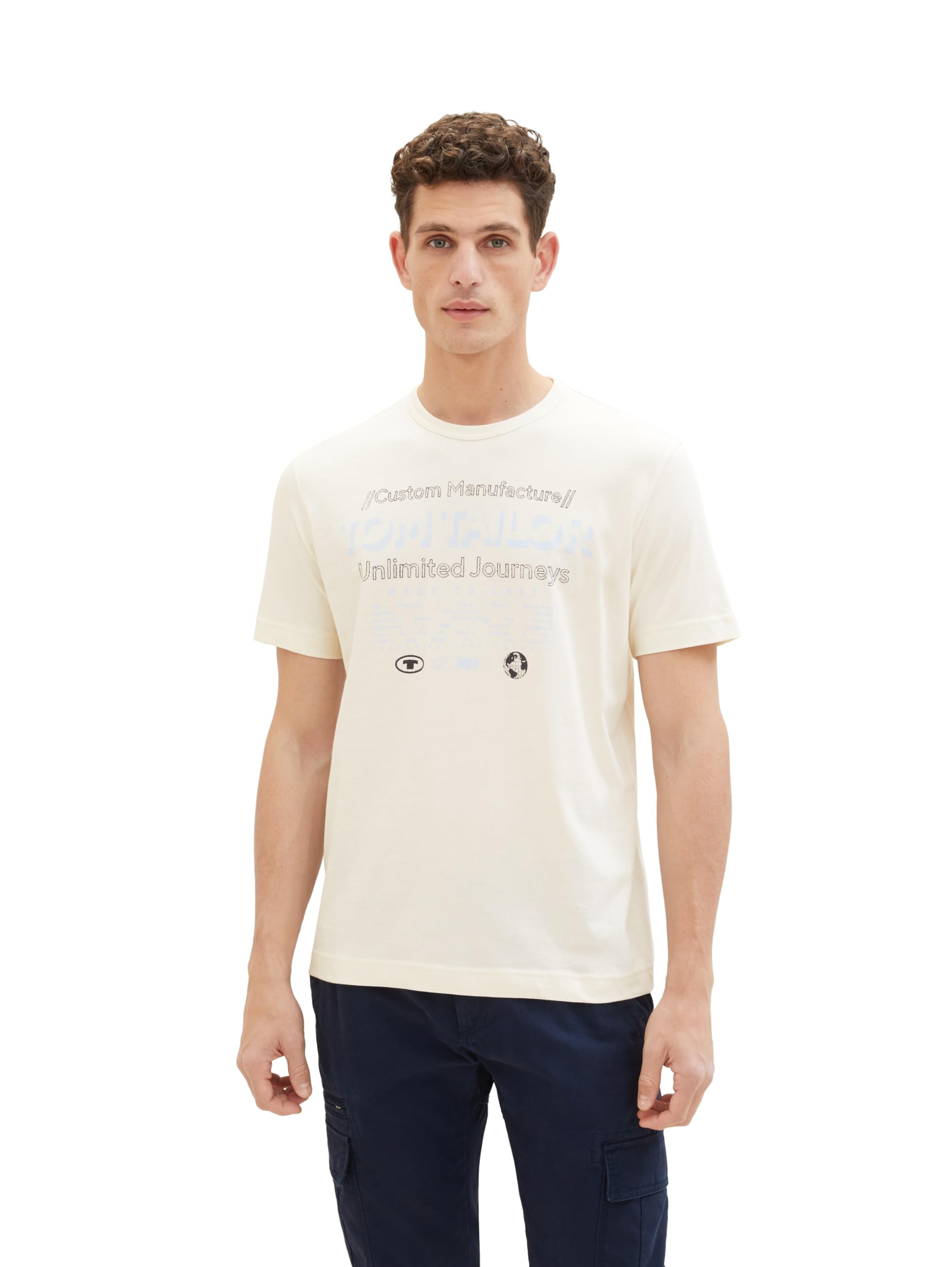 TOM TAILOR Men's T-Shirt, 18592 - Vintage Beige, XL