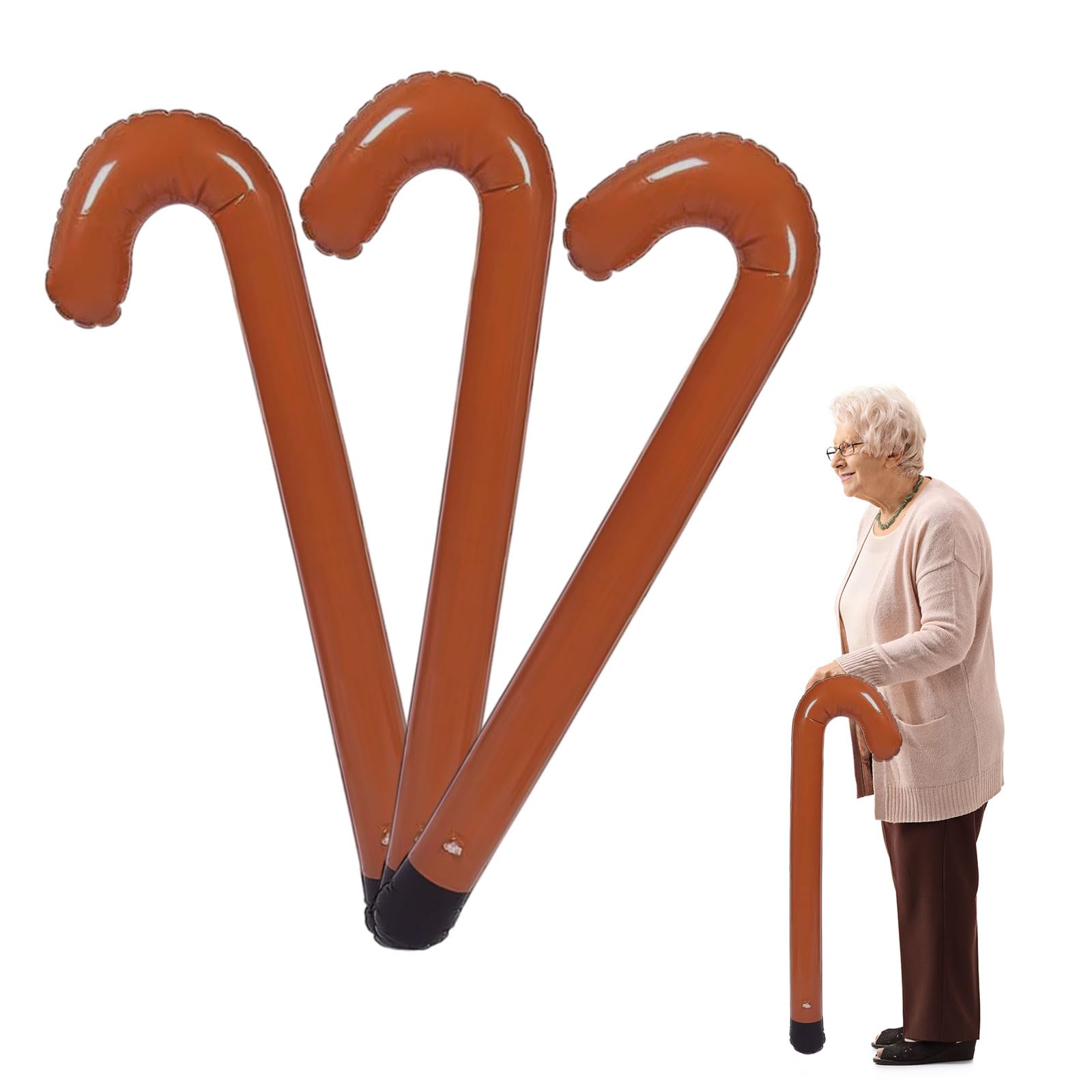 TUONYIS 3 Pcs Inflatable Walking Stick, 90 cm Blow Up Walking Stick