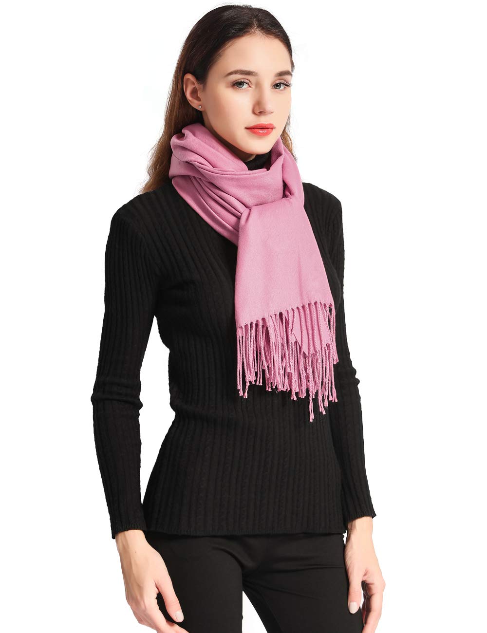 Ease Leap Women's Pink 2 Pashmina Shawl Winter Scarf Warm Wrap Wedding Men Scarves 200 * 70Cm (Pink 2)