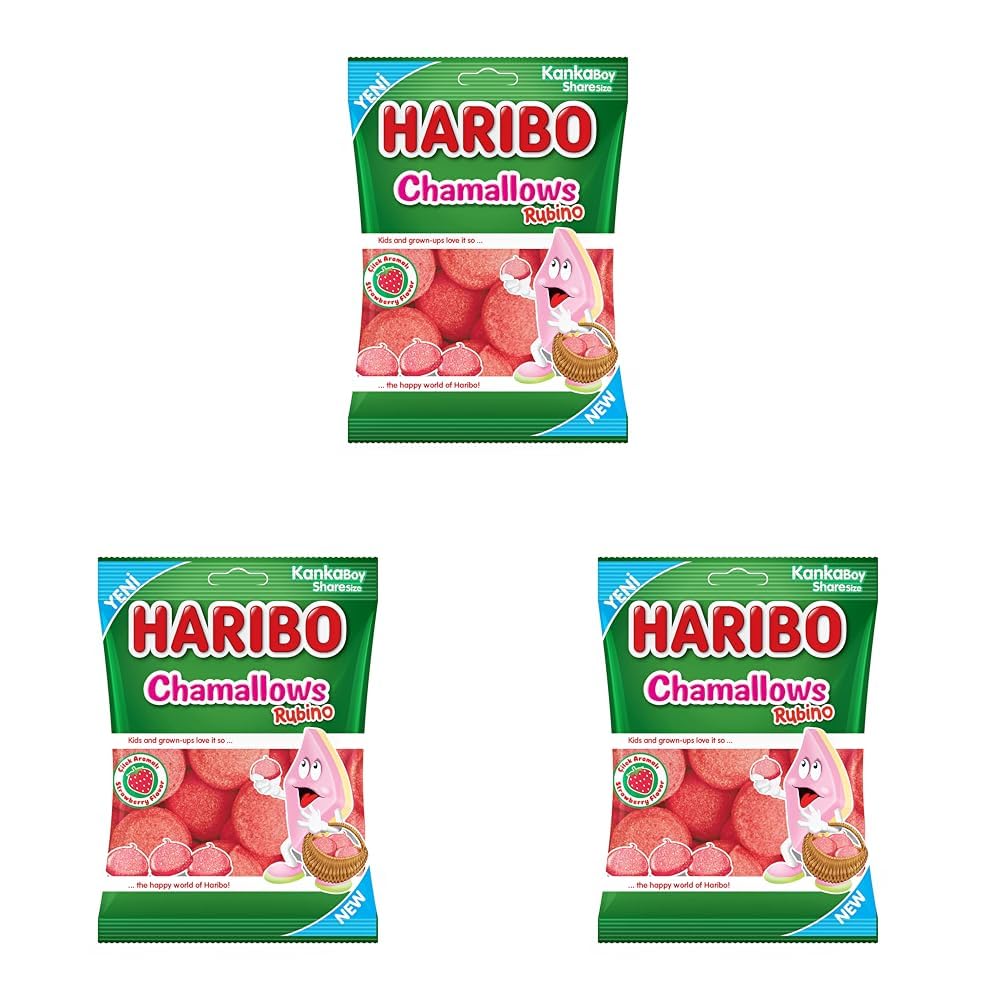 Haribo Chamallows Rubino 70 Gr 3lü paket