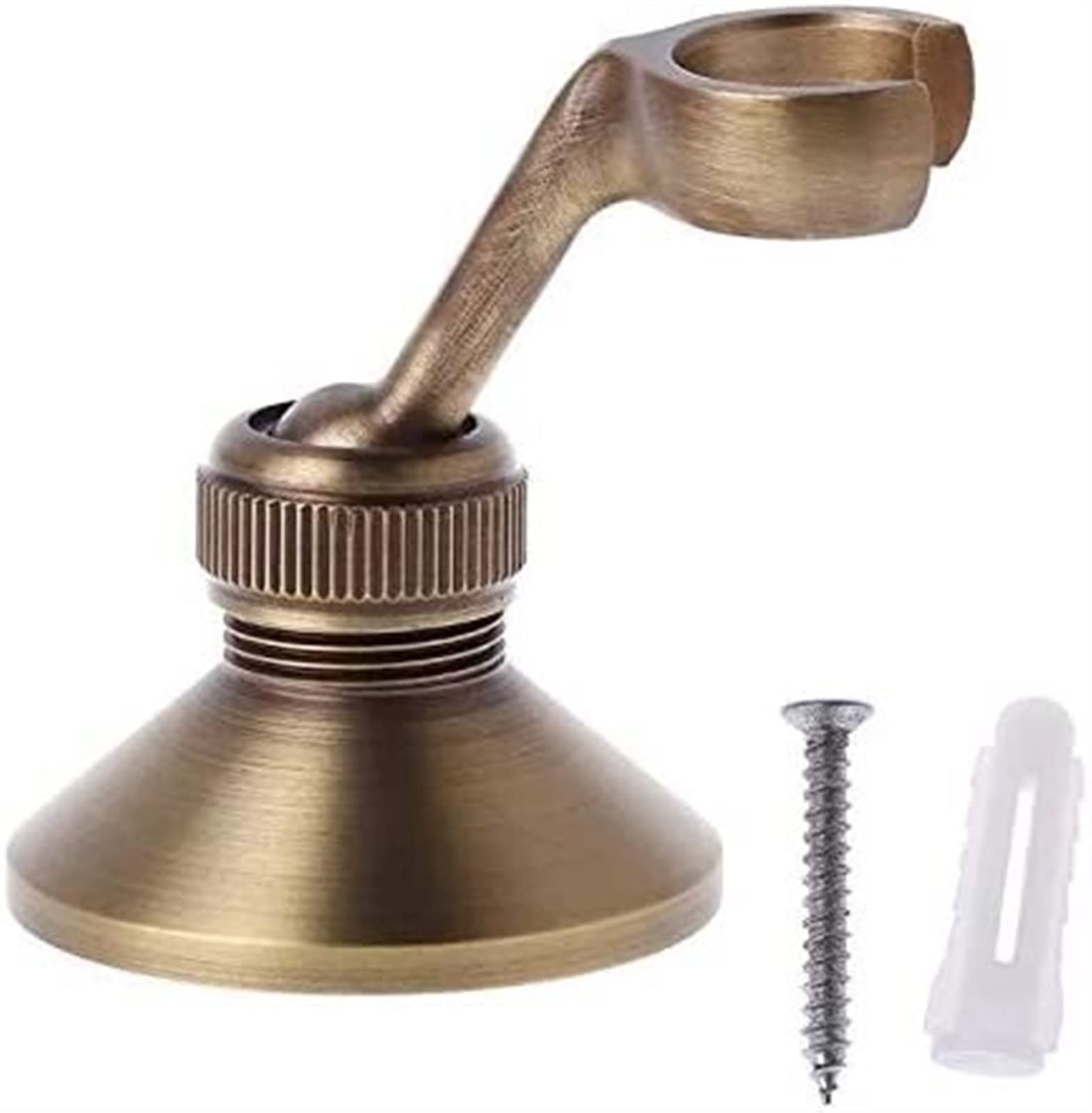 Duschkopfhalterung, Schieber, Klemmhalter, drehbar, verstellbar, Antik-Messing, Wandmontage, Badezimmer-Handbrause, Sprühhalterung, Halterung, passendes Zubehör