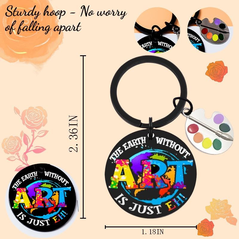 Artist Gifts Art Teacher keychain For Women Men Art Keychain Coolest Gift For Artists Artsy Gift For Women Painters Birthday Presents For Artists Friends Halloween & Christmas For Teens