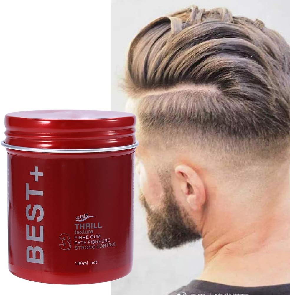 100ml Mens Hair Paste, Professional Long-lasting Fluffy Hair Finalize Pomade Wax Styling Tool,Matte Clay Hair Men Natural Matt Finish for Hairstyles(03)